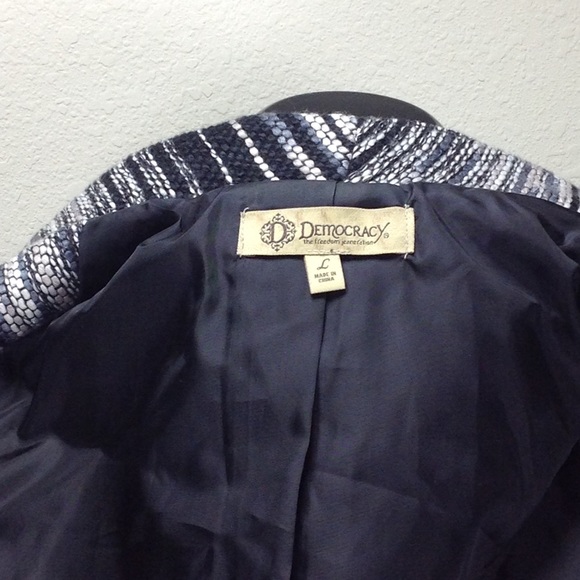 Democracy Black & Gray Peplum Blazer - Picture 7 of 8